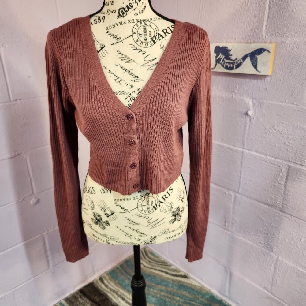 3 for $10 Wild Fable Mauve Cropped Cardigan